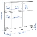 IKEA BESTÅ Комбінація для зберігання з дверцятами / шухлядами, 120x42x112 см 09508155 | 095.081.55