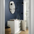 IKEA BESTÅ БЕСТО Комбінація для зберігання з дверцятами, білий / Selsviken глянцевий / білий, 120x42x65 см 19324599 | 193.245.99