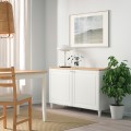 IKEA BESTÅ БЕСТО Комбінація для зберігання з дверцятами, білий / Smeviken / Kabbarp білий, 120x42x76 cм 49387726 493.877.26