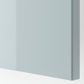IKEA BESTÅ БЕСТО Комбінація для ТВ / скляні двері, білий Glassvik / Selsviken світло-сіро-блакитний, 240x42x129 см 99421718 994.217.18