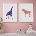IKEA BILD БІЛЬД Постер, жираф і зебра, 50x70 см 70534056 705.340.56