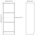 IKEA BILLY БІЛЛІ Стелаж, білий, 40x28x106 см 80263832 802.638.32