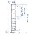 IKEA BILLY Стелаж, темно-коричнева імітація дуб, 40x28x202 см 60492778 | 604.927.78