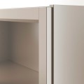 IKEA BILLY БІЛЛІ Вітрина, сірий / ефект металіка, 80x30x202 см 00415603 | 004.156.03