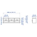IKEA BRIMNES БРІМНЕС / BURHULT БУРГУЛЬТ Тумба під ТВ, білий, 338x41x190 cм 59398673 | 593.986.73