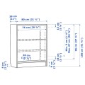 IKEA BILLY / EKET Стелаж з дверцятами, коричневий горіх 89506077 895.060.77