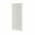 IKEA BILLY БИЛЛИ / HÖGBO ХОГБО Стелаж зі скляними дверима, білий, 80x30x202 см 79483613 794.836.13