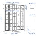 IKEA BILLY БІЛЛІ / OXBERG ОКСБЕРГ Стелаж, білий, 200x30x237 см 49017834 | 490.178.34