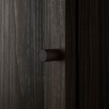 IKEA BILLY / OXBERG Комбінація стелажів з дверцятами, темно-коричнева імітація дуб, 160x106 см 39483592 394.835.92