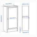IKEA BILLY / OXBERG Стелаж з дверцятами, чорна імітація дуб, 40x30x106 см 69483289 | 694.832.89