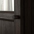 IKEA BILLY / OXBERG Стелаж панельні / скляні дверцята, темно-коричнева імітація дуб, 40x30x202 см 99483339 | 994.833.39