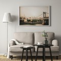 IKEA BJÖRKSTA БЬЙОРКСТА Картина з рамою, Манхеттенський міст / срібний, 118x78 см 39384634 393.846.34