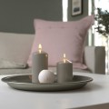 IKEA BLODOLVON Таця для свічки, сірий, 34 см 50559463 | 505.594.63
