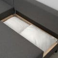 IKEA BORGÅSEN Розкладний диван 3-місний, з шезлонгом темно-сірий 80572458 | 805.724.58
