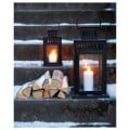 IKEA BORRBY БОРРБЮ Ліхтар для свічки, для дому / вулиці чорний, 28 см 10156109 | 101.561.09