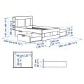 IKEA BRIMNES БРІМНЕС Набір меблів для спальні 3 шт, білий, 140x200 см 09495681 094.956.81