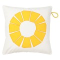 IKEA BRÖGGAN чохол для подушки для приміщен/вул, білий / жовтий, 50x50 см 90570722 905.707.22