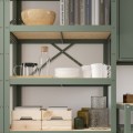 IKEA BROR Комбінація: полиці / шафа / барна стійка, сіро-зелена / соснова фанера, 76x40x66 см 99516146 995.161.46