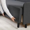 IKEA BRUKSVARA 3-місний диван з козеткою, з шезлонгом сірий 80575904 | 805.759.04