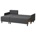IKEA BRUKSVARA 3-місний диван з козеткою, з шезлонгом сірий 80575904 | 805.759.04