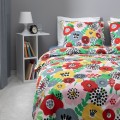 IKEA BRUKSVARA Підковдра та наволочка, різнобарвний / квітковий візерунок, 150x200/50x60 см 70573825 705.738.25