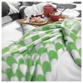 IKEA BRUKSVARA Плед, зелений / білий, 120x160 см 20574417 205.744.17