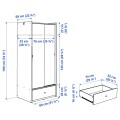 IKEA BRUKSVARA Гардеробна шафа з розсувними дверима, дуб, 80x191 см 60575882 | 605.758.82