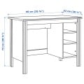 IKEA BRUSALI БРУСАЛІ Письмовий стіл, білий, 90x52 см 40439763 | 404.397.63