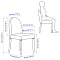 IKEA DANDERYD ДАНДЕРИД Стіл та 2 стільці, шпон дуба білений / Vissle сірий, 74 / 134х80 см 39483931 | 394.839.31