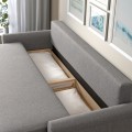 IKEA DÅNHULT Розкладний диван 3-місний, сірий 00572462 | 005.724.62