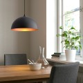 IKEA DYVIKA Абажур для підвісного світильника, колір чорний/мідний, 35 см 00548009 005.480.09