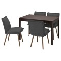 IKEA EKEDALEN / KLINTEN Стіл та 4 стільці, темно-коричневий / Kilanda темно-сірий, 120/180 см 19505873 | 195.058.73