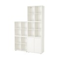 IKEA EKET ЕКЕТ Комбінація шаф з ніжками, білий, 140х35х212 см 59221085 | 592.210.85