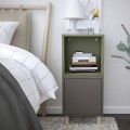 IKEA EKET Комбінація шаф з ніжками, темно-сірий сірий/зелений/дерево, 35x35x80 см 49521715 | 495.217.15
