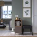 IKEA EKET ЕКЕТ Комбінація шаф з ніжками, темно-сірий / горіх, 35x35x80 см 39490333 | 394.903.33