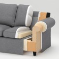 IKEA EKTORP 4-місний кутовий диван, Хакебо сіро-зелений 59508983 | 595.089.83