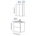IKEA ENHET Ванна кімната, 64x43x65 см 99547317 995.473.17