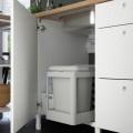 IKEA ENHET ЕНХЕТ Кутова кухня, антрацит / білий 69337995 693.379.95