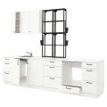IKEA ENHET ЕНХЕТ Кухня, антрацит / білий, 323x63.5x241 см 99337885 | 993.378.85