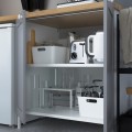 IKEA ENHET ЕНХЕТ Кухня, білий / сіра рамка, 243x63.5x222 см 09485677 094.856.77