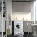 IKEA ENHET ЕНХЕТ Комбінація для зберігання для пральні, антрацит / сіра рама, 139 х 63,5 х 87,5 см 99477258 | 994.772.58