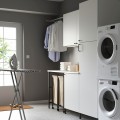 IKEA ENHET ЕНХЕТ Комбінація для зберігання для пральні, антрацит / білий, 190 х 63,5 х 222,5 см 49477944 | 494.779.44