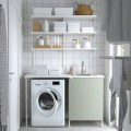 IKEA ENHET Комбінація для зберігання для пральні, 139x63,5x90,5 см 29554561 | 295.545.61
