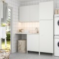 IKEA ENHET ЕНХЕТ Комбінація для зберігання для пральні, білий, 183x63.5x222.5 cм 49437514 | 494.375.14