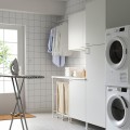 IKEA ENHET ЕНХЕТ Комбінація для зберігання для пральні, білий, 190 х 63,5 х 222,5 см 19477945 194.779.45