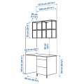 IKEA ENHET Стелаж, антрацит / білий, 121,5x63,5x222 см 29548075 295.480.75