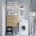 IKEA ENHET Стелаж, білий / імітація дубу, 120x32x150 см 29548122 295.481.22