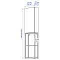 IKEA ENHET Стелаж, білий / імітація дубу, 40x17x150 см 49548135 495.481.35