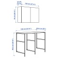 IKEA ENHET Стелаж, білий / імітація дубу, 139x63,5x90,5 см 79548105 795.481.05