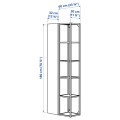 IKEA ENHET Стелаж, білий / імітація дубу, 60x32x180 см 09548000 | 095.480.00